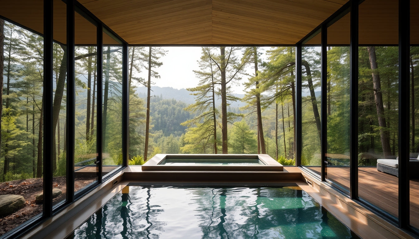 Natural Spa Design Interior Luxury Spa Retreat With Nature View