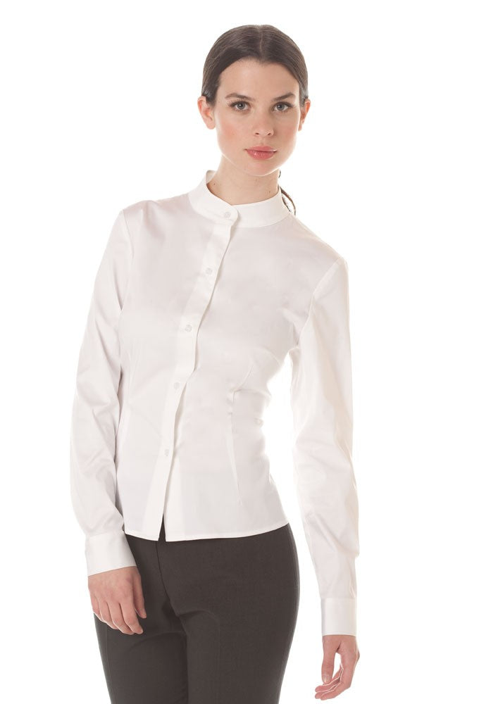 chinese collar dress shirt Women's Mandarin Dress Shirt – Noel Asmar Uniforms