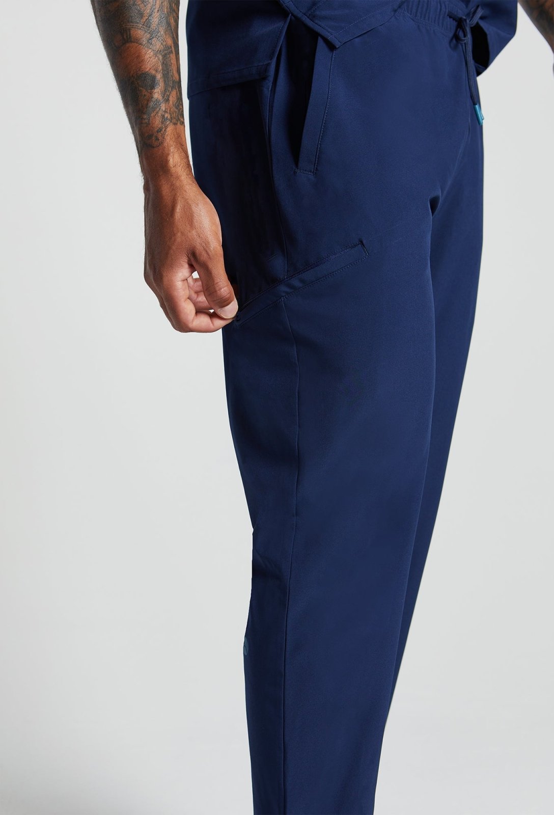 Navy Blue Pierre Multi-Pocket Scrub Joggers – Noel Asmar Uniforms