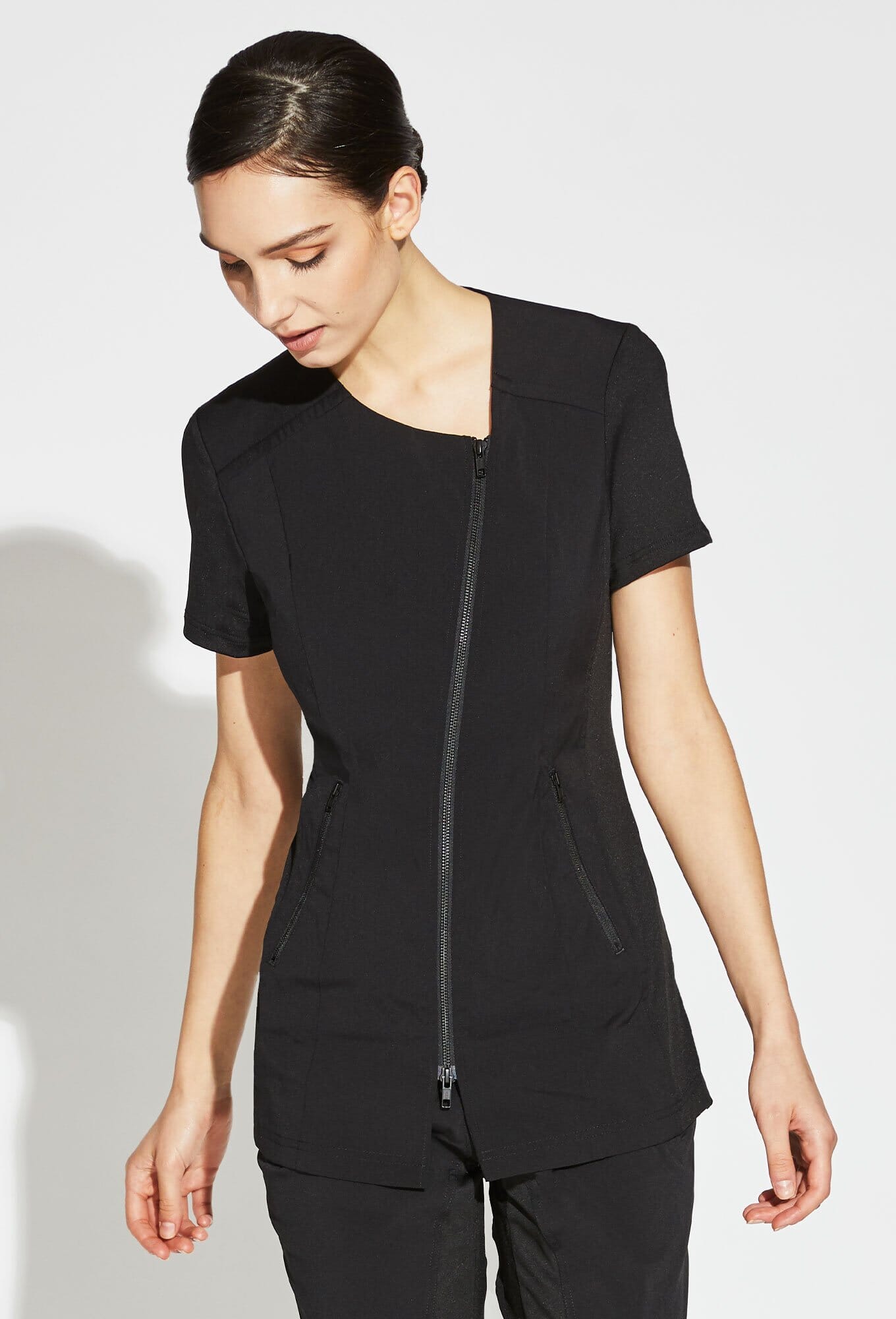 Zoe Tunic with Matte Black Zipper – Noel Asmar Uniforms