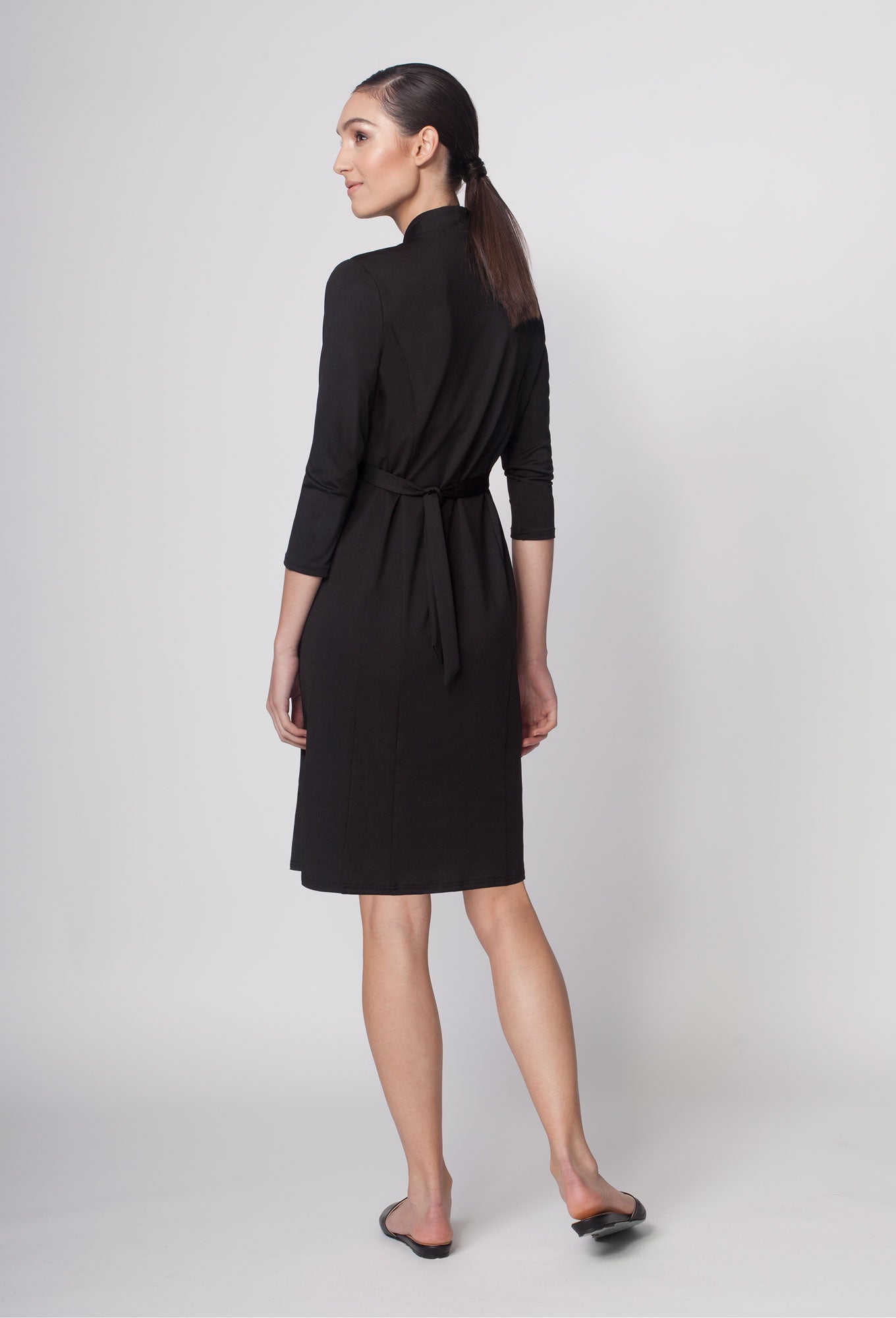 Amari V-Neck Faux Wrap Dress