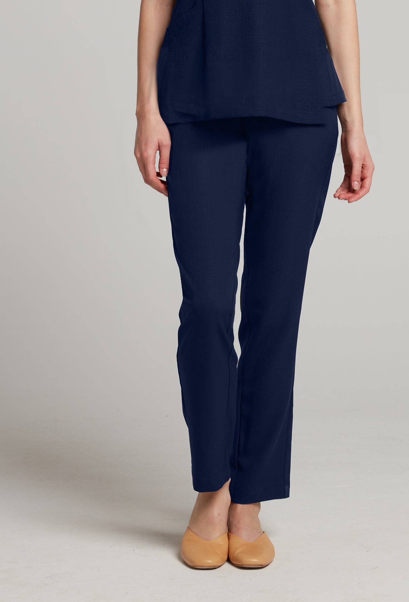 Faux Linen Women's Long Pant