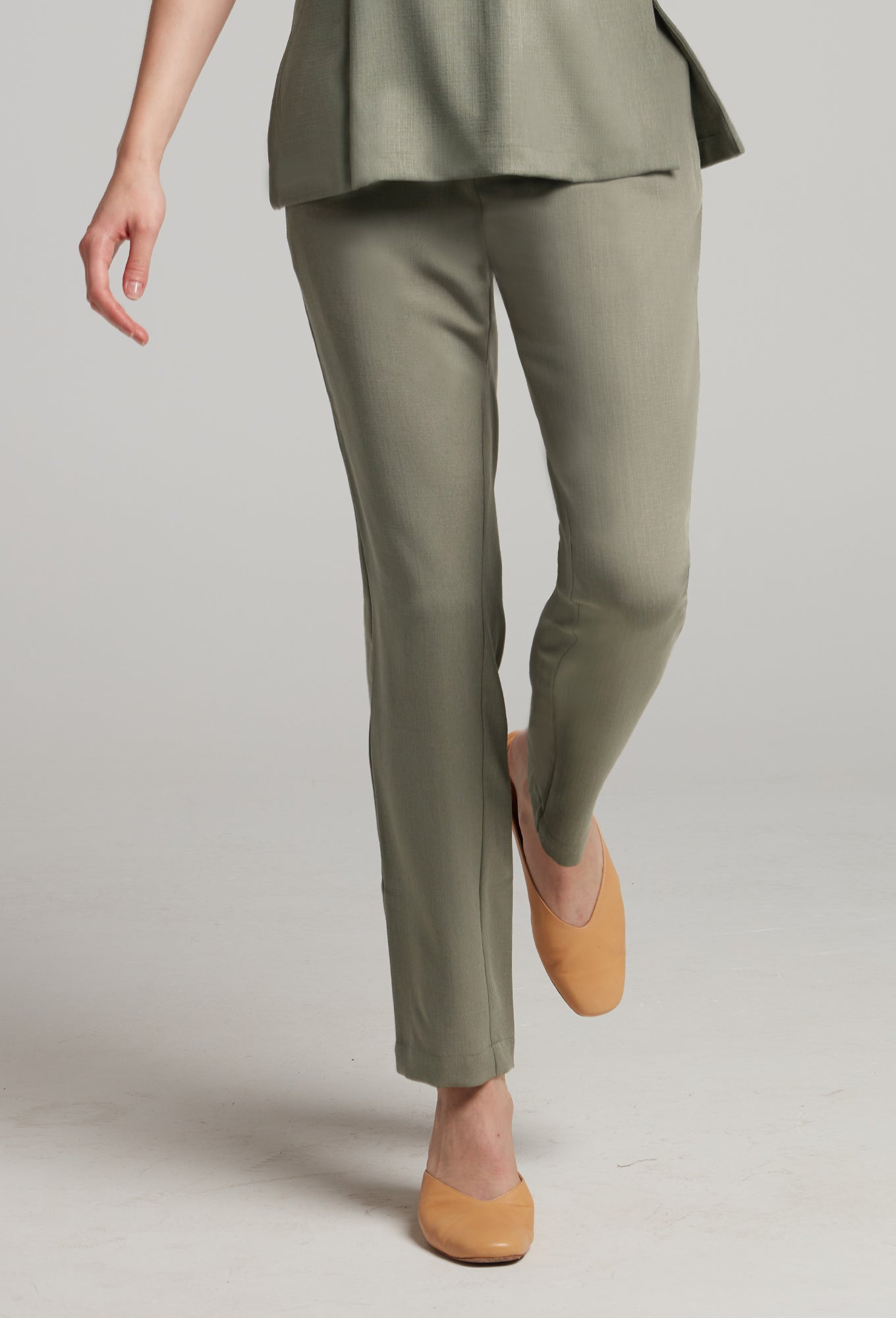 Faux Linen Women's Long Pant