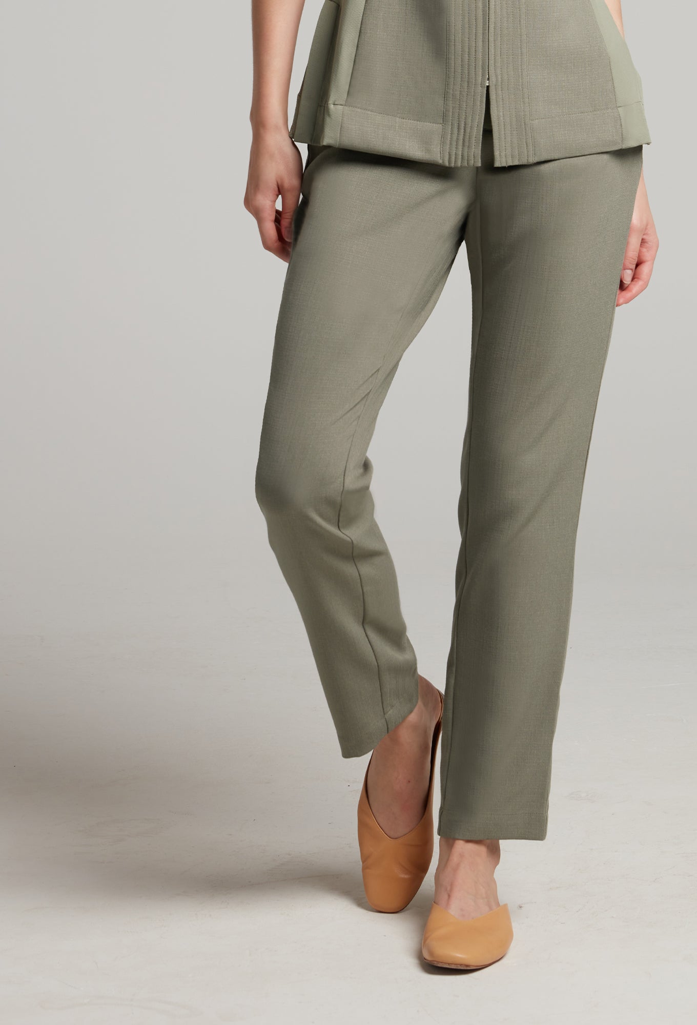 Faux Linen Women's Long Pant
