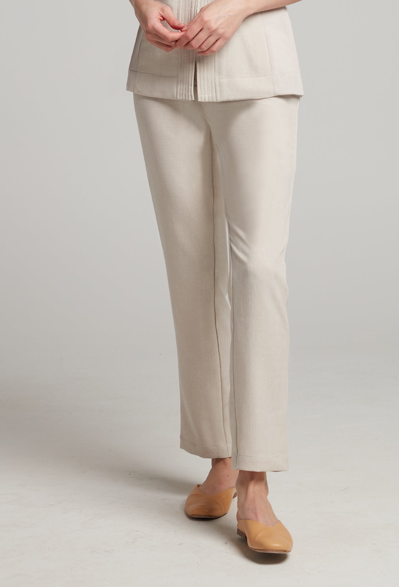 Faux Linen Women's Long Pant