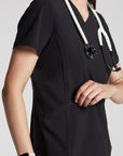 Emeline Zippered Pocket Scrub Top
