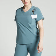 Emeline Zippered Pocket Scrub Top