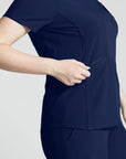 Emeline Zippered Pocket Scrub Top