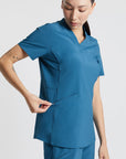 Emeline Zippered Pocket Scrub Top