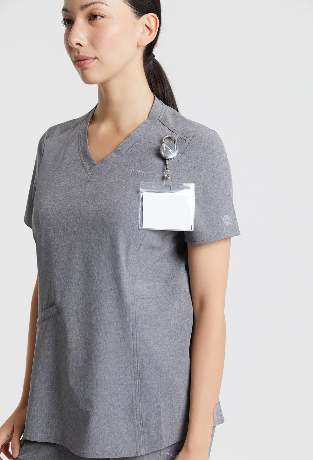 Emeline Zippered Pocket Scrub Top