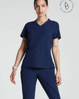 Emeline Zippered Pocket Scrub Top
