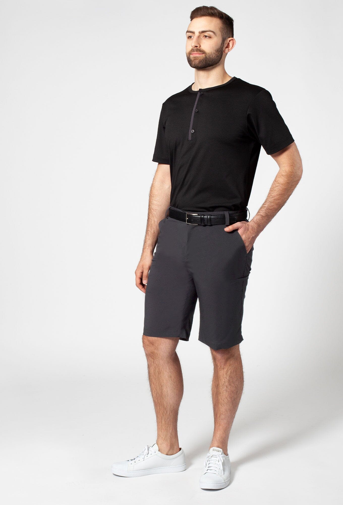 Limited Edition Men&#39;s Five Pockets Shorts in Slate Grey