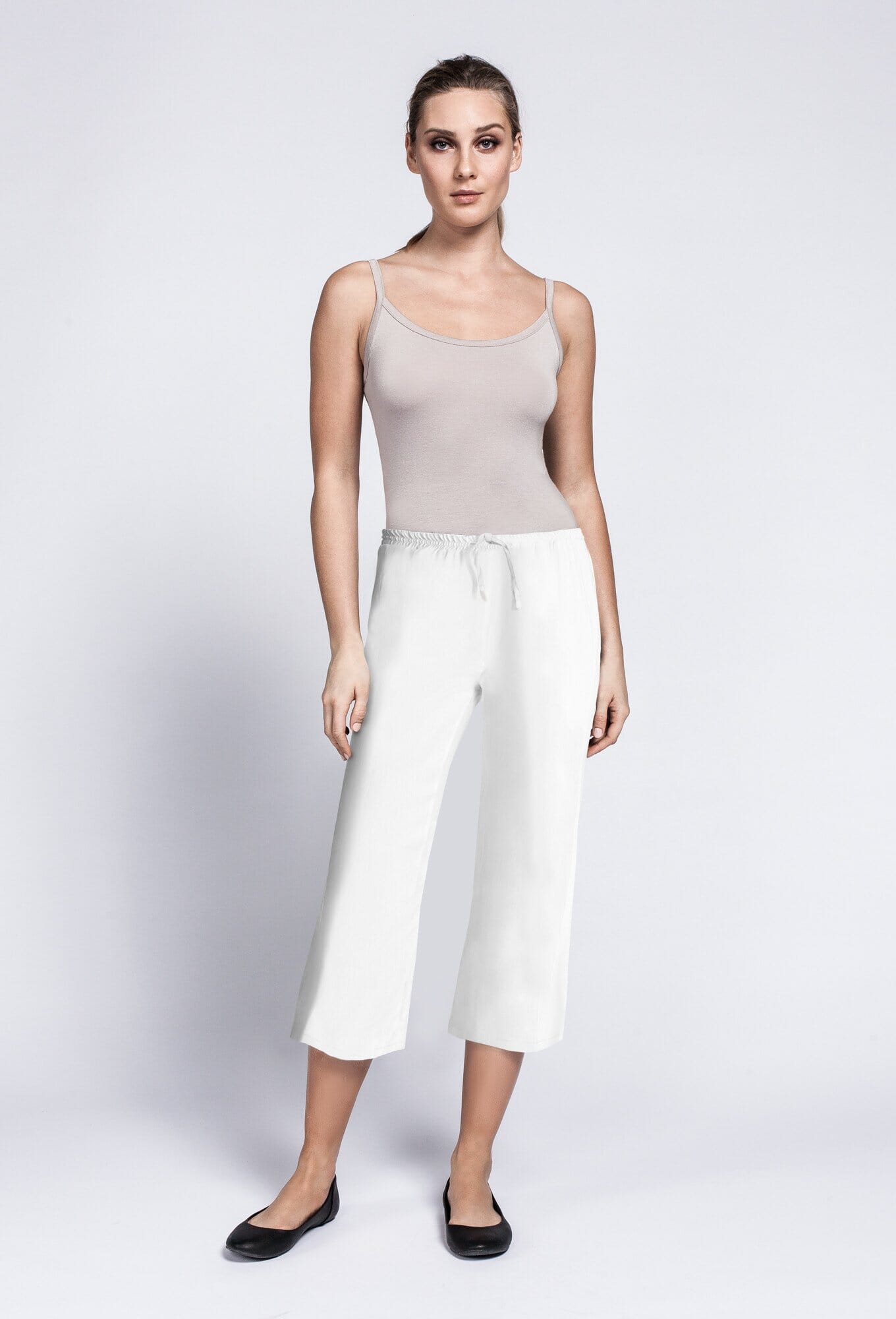 【DISCERNMENT】Stopper nylon capri pants Ginasy Capri Pants for Women Casual Summer Dressy Pull On