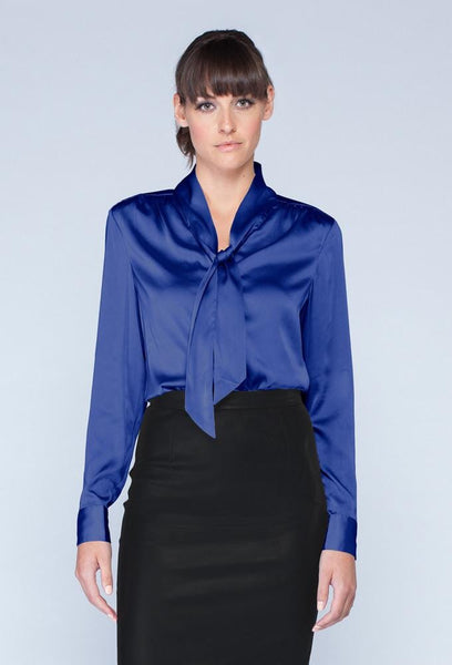 マディソンブルー NECK TIE BLOUSE C/R TWILL 01 Carina Neck Tie Blouse – Noel Asmar Uniforms