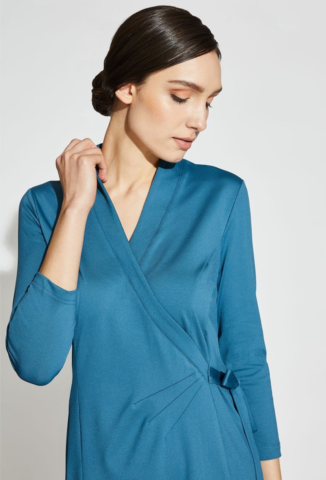 Amari V-Neck Faux Wrap Dress Amari V-Neck Faux Wrap Dress