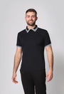 Sustainable Men's Pro Polo with Stripe Collar