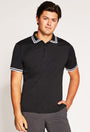Sustainable Men's Pro Polo with Stripe Collar