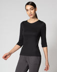 Sustainable Kristen 3/4 Sleeve Crew Neck