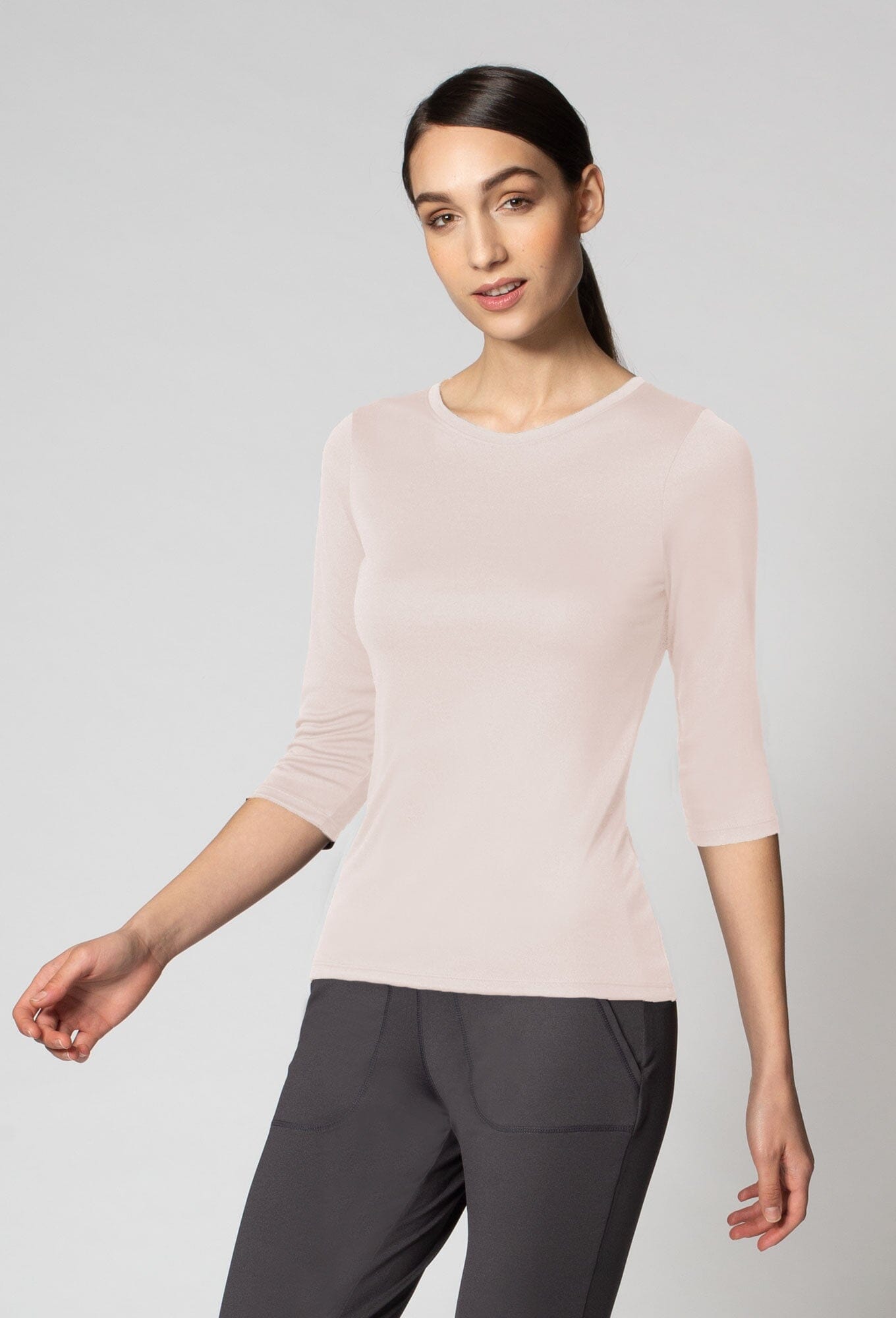 Sustainable Kristen 3/4 Sleeve Crew Neck